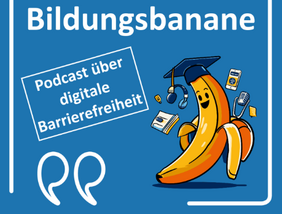 Das Logo des Projekt "Die Bildungsbanane" - Podcast über digitale Barrierefreiheit