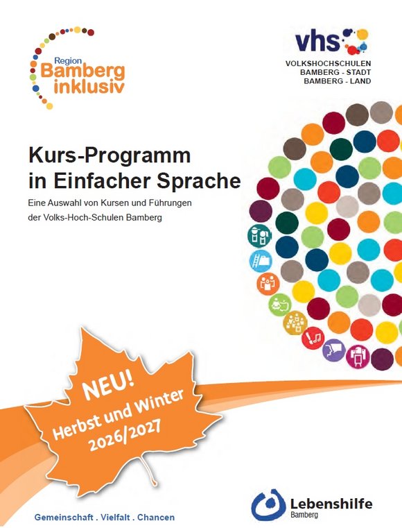 Das Cover des Programms in Einfacher Sprache Herbst-Winter 2026